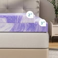thumbnail image 6 of Sailvan Twin XL Mattress Topper, 2 Inch Cool Gel Memory Foam Mattress Topper Twin XL Size, For College Dorm, Home, Pressure Relief & Breathable, CertiPUR-US Certified, Purple, 6 of 10
