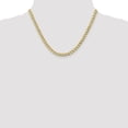 thumbnail image 2 of 10k 5.25mm Semi-Solid Curb Link Chain in 10k Yellow Gold, 2 of 3