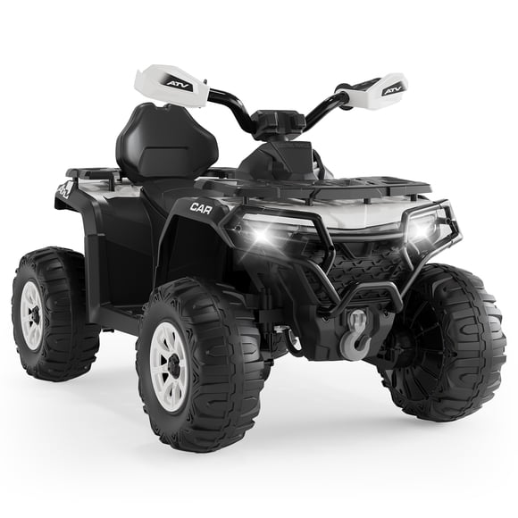 CazToi VTT pour Enfants 12 V avec Télécommande, 3 Vitesses, Quad Électrique