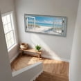 thumbnail image 7 of Ocean Beach Window Canvas Wall Art - Summer Coastal Seascape Picture Landscape Canvas Prints, Horizontal Tropical Sea Paintings Artwork for Home Decor, 7 of 7