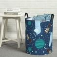 thumbnail image 6 of Naloa Alpaca Astronaut in Space Large Laundry Basket Waterproof Round Collapsible Storage bin with Handles for Hamper Kids Room,Toy StorageMedium, 6 of 6