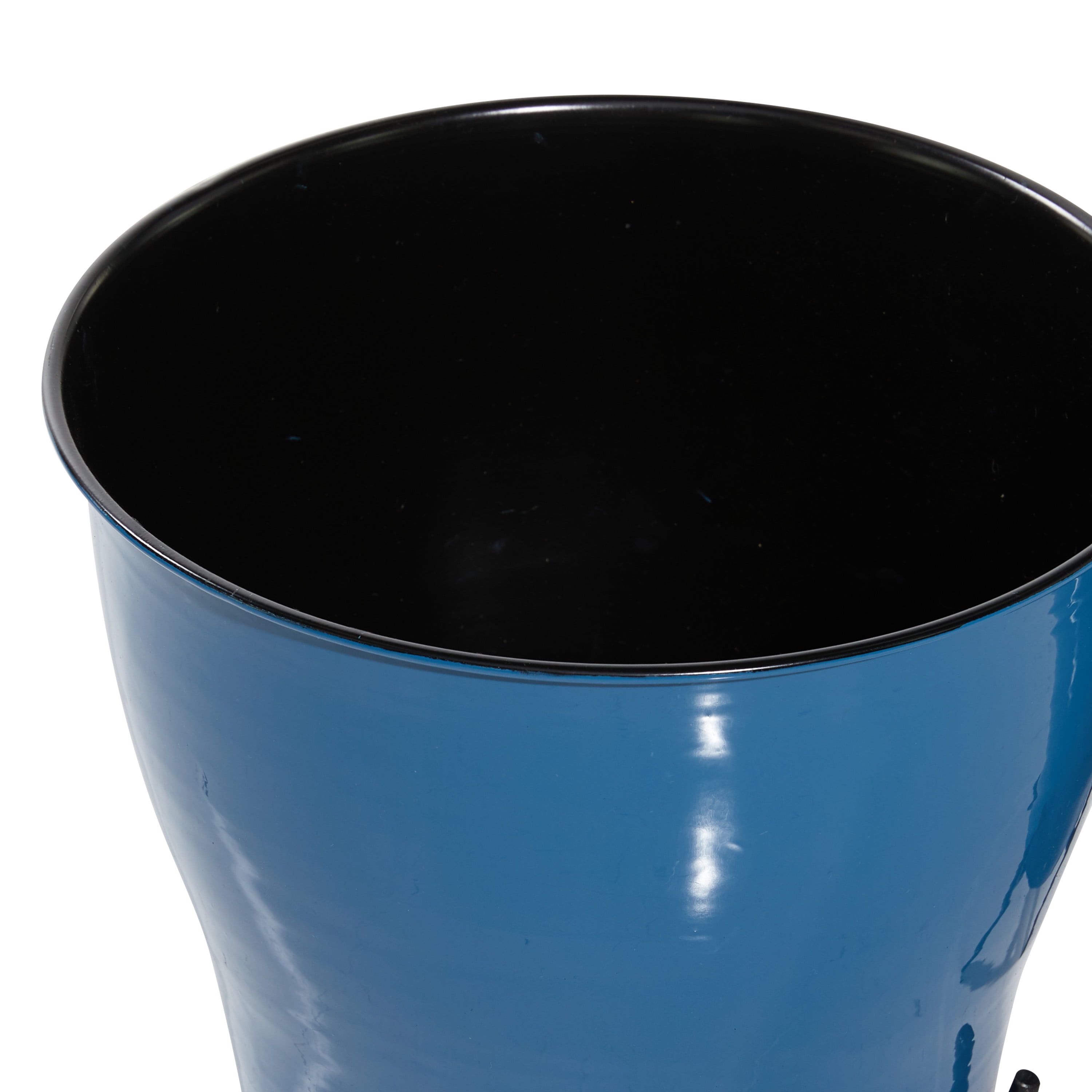 DecMode 9", 12"H Blue Metal Planter (2 Count)