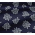thumbnail image 5 of oneOone Viscose Jersey Fabric Leaves & Floral Block Printed Fabric 1 Yard 60 Inch Wide, 5 of 5