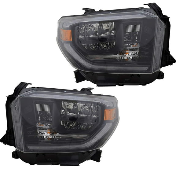 New Pair Of Headlights Compatible With Toyota Tundra Trd Pro Crew Cab Pickup 4-Door 5.7L 2019 2020 2021 By Part Number To2503281 81110-0C211 811100C211 To2502281 81150-0C211 811500C211
