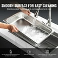 thumbnail image 6 of KFFKFF Set of 4 Hotel Pans, Full-Sized Anti-Jam Steam Pan with Cover, 0.8mm Thickness Stainless Steel Steam Table Pan, 4-Inch Depth Commercial Table Pan, Food Storage Pan, 6 of 9