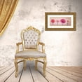 thumbnail image 3 of Frank, Assaf 24x12 Gold Ornate Wood Framed with Double Matting Museum Art Print Titled - Four Zinnias in a row, FTBR-1899, 3 of 4