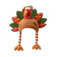 thumbnail image 2 of Thanksgiving Turkey Knitted Hats Adult Turkey Cap for Women Men Thanksgiving Night Event Dress-up Cosplay Costume Accessories, 2 of 5