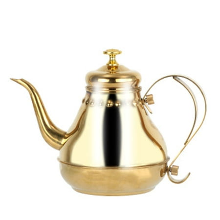 

Teapot Stainless Steel Teapot Gooseneck Pour Coffee Tea Kettle Filter Strainer Pot