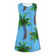 thumbnail image 2 of Vestido de Verano de las Mujeres Moda Impresa sin Mangas Cuello en V Medio Ternera Vestido Casual de Línea para Diario, 2 of 4