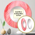 thumbnail image 3 of Designart "Pink Feather Elegance in Boho Glam" Feathers Round Mirror Set of 3 - Modern Pink Round Bedroom Mirror Wall Decor Set, 3 of 5