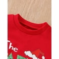 thumbnail image 5 of Elippeo Toddler Baby Sweatshirt Rompers 6M 12M 18M 24M Christmas Letter Print Casual Long Sleeve Jumpsuit for Newborn Girl Boy, 5 of 9