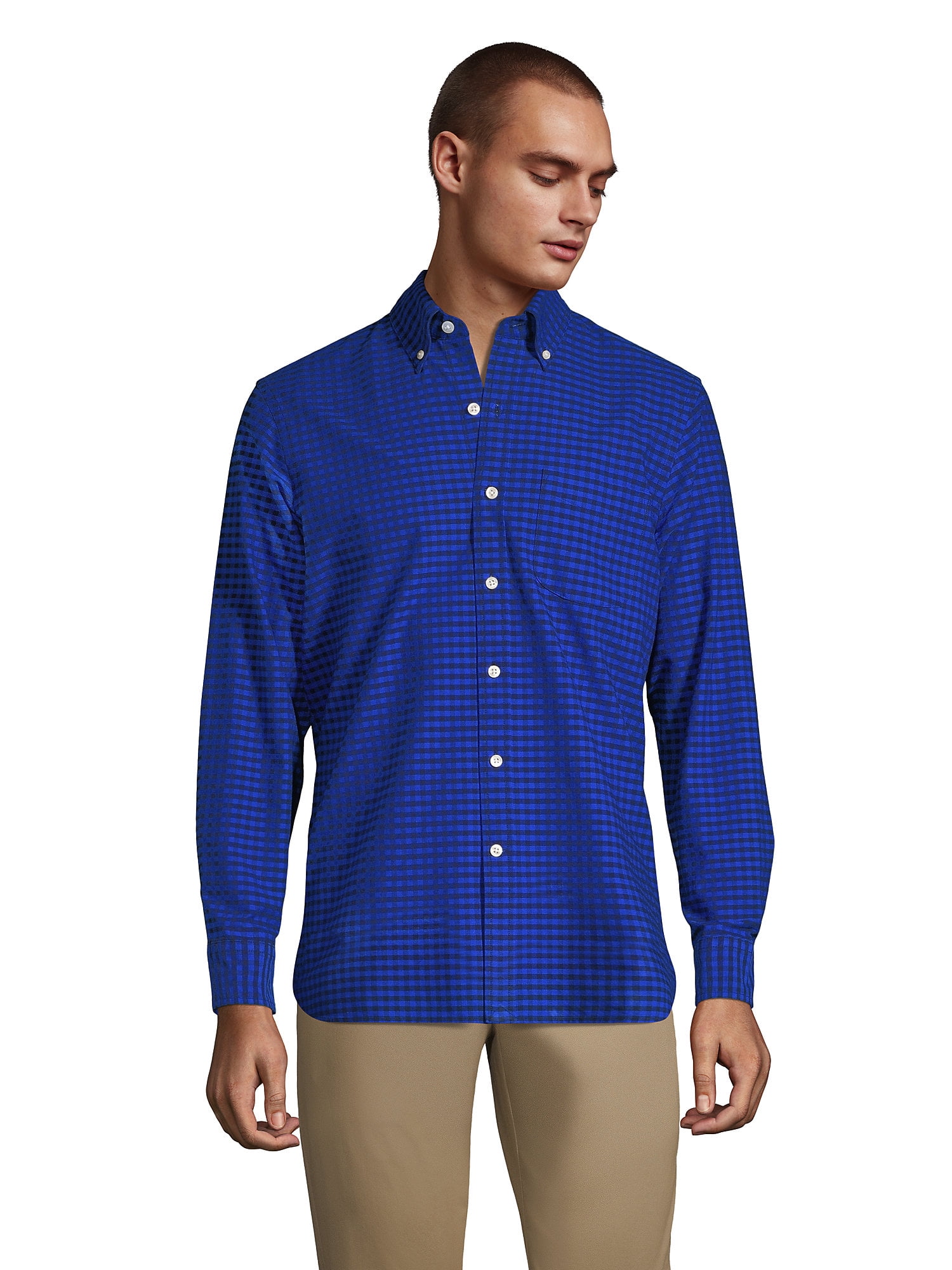 Lands' End Men's Traditional Fit Sail Rigger Oxford Shirt