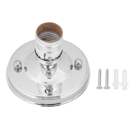 

E26/E27 Vintage Industrial Ceiling/Wall Light Base Holder Pendant Bulb Lamp Screw Socket Silver