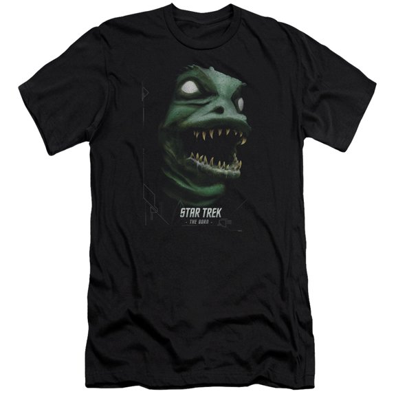 Star Trek The Gorn Premium Canvas Adult Slim Fit 30/1 T-Shirt Black
