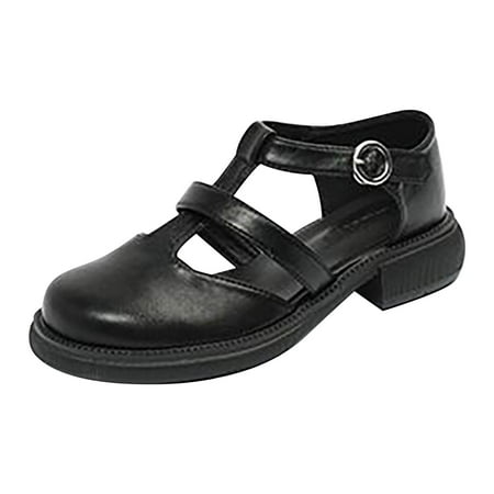 

Ediodpoh Fashion Four Seasons Women s Flat Bottom Square Head Shallow Mouth Slippers Comfortable Solid Color Sandals for Women Black 9(42)