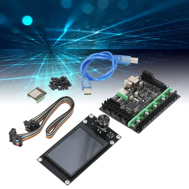 3D Printer Motherboard, 192 KB RAM 512 KB Flash Electronic Components Virtual USB Device 3D Desktop Printer Mainboard Pulse Width Modulation TTL for Test +MKS Robin WiFi