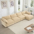 thumbnail image 2 of L-Shaped 4-Seater Sectional Sofa with Storage - Chenille, Modern, Living Room, 2 of 21