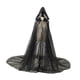 thumbnail image 1 of Capa de tul con capucha para mujer, vestido de novia con cola larga, traje de escenario Negro, 1 of 9