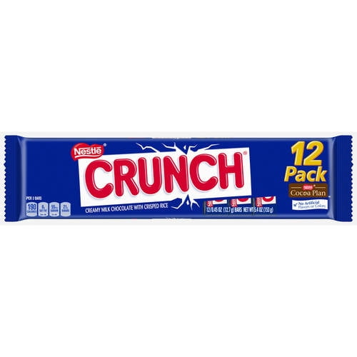 Nestle Crunchy Chocolate Candy Bars, 0.45 Oz., 12 Count
