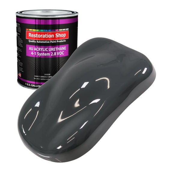 Restoration Shop Machinery Gray Acrylic Urethane Auto Paint - Gallon Paint Color Only, Single Stage High Gloss