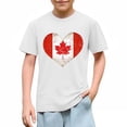thumbnail image 5 of ITSAME T-Shirt for Boys Girls, Round Neck Heart Print Short Sleeve Kids Casual Fashion Loose Pullover White Size 7T, 5 of 6