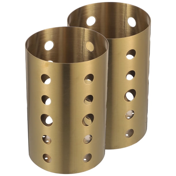IDEANATEGRATE 2Ud Organizador De Utensilios De Cocina Acero Inoxidable Dorado Con Y Antióxido