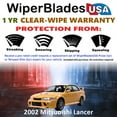 thumbnail image 2 of 2002 Mitsubishi Lancer Beam Wiper Blades Wipers w/1yr Warranty (Set of 2), 2 of 5