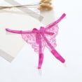 thumbnail image 4 of Aayomet String sous-Vêtements pour Femmes String T Pantalons Taille Basse Papillon Brodé Culottes (Rose Vif, m), 4 of 5