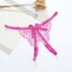 thumbnail image 4 of Gibobby Tangas de sexy mujer Mujeres Sexy cinturón abierto Tanga T pantalones cintura bordado bragas(Rosa caliente,G), 4 of 5