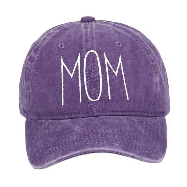 Mamá Gorra de béisbol bordada Regalo del día de la madre Moda ajustable Sol transpirable Púrpura