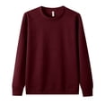 thumbnail image 1 of Men's Solid Color Crewneck Base Layer Casual Clothing Essential Clothes Long Sleeve Tops Pullover Tees Soft Fabric Layering Piece Minimalist Style, 1 of 3