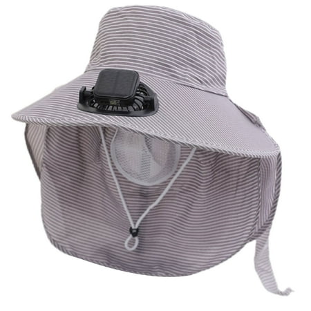 USB Chargeable Fan Hat With Cooling Fan And Adjustable Winds Speed Neckflap Fishing Hat For Women Men Outdoor Use