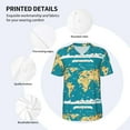 thumbnail image 3 of KLL World Map With Landmarks for Men's Baseball Shirts,Short Sleeve Casual Shirts Button Down Shirt for Men Beach Summer Wedding Shirt-3X-Large, 3 of 7