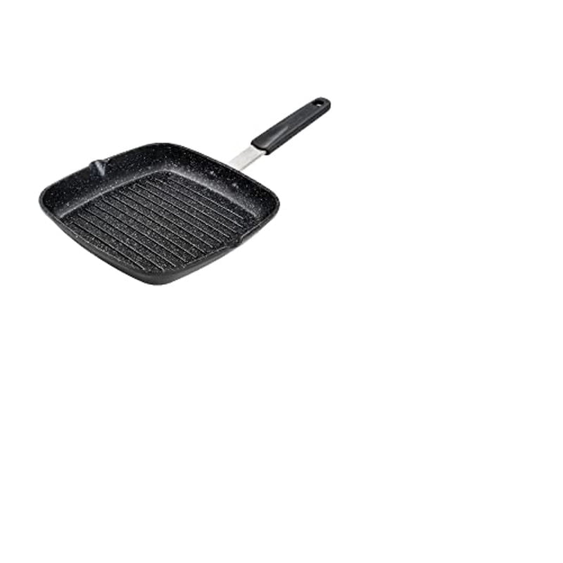 diep maandelijks volwassen MasterPan MasterPan Grill pan with stainless steel chef's handle, Silicone  handle cover, Ilag granitec non-stick coating, Induction base, 10 inches  (25 centimeter) - Walmart.com