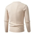thumbnail image 4 of FRSASU Sweaters for Men Casual Slim Fit Crewneck Pullover Sweater Elastic Knit Warm Sweaters Beige, 4 of 6