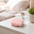 thumbnail image 4 of Pill Organizer 3 Compartment Portable Pink Small Travel Case, 4 of 6