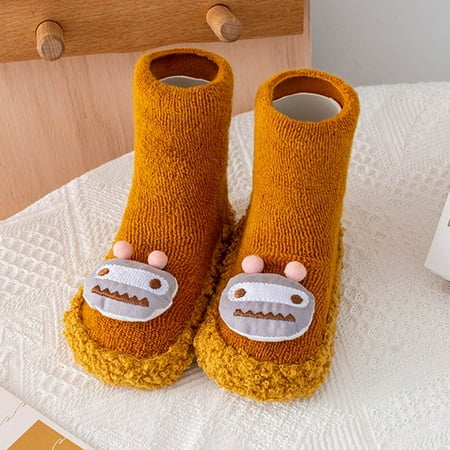 

Qazqa Toddle Footwear Winter Toddler Shoes Soft Bottom Indoor Non Slip Warm Floor Bow Animal Socks Shoes