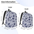 thumbnail image 4 of Daiia Blue Fish1 Vintage Canvas Backpack for Men and Women ,Hiking Backpack,Travel Laptop Bag for School,Large Capacity Backpack-Small, 4 of 8
