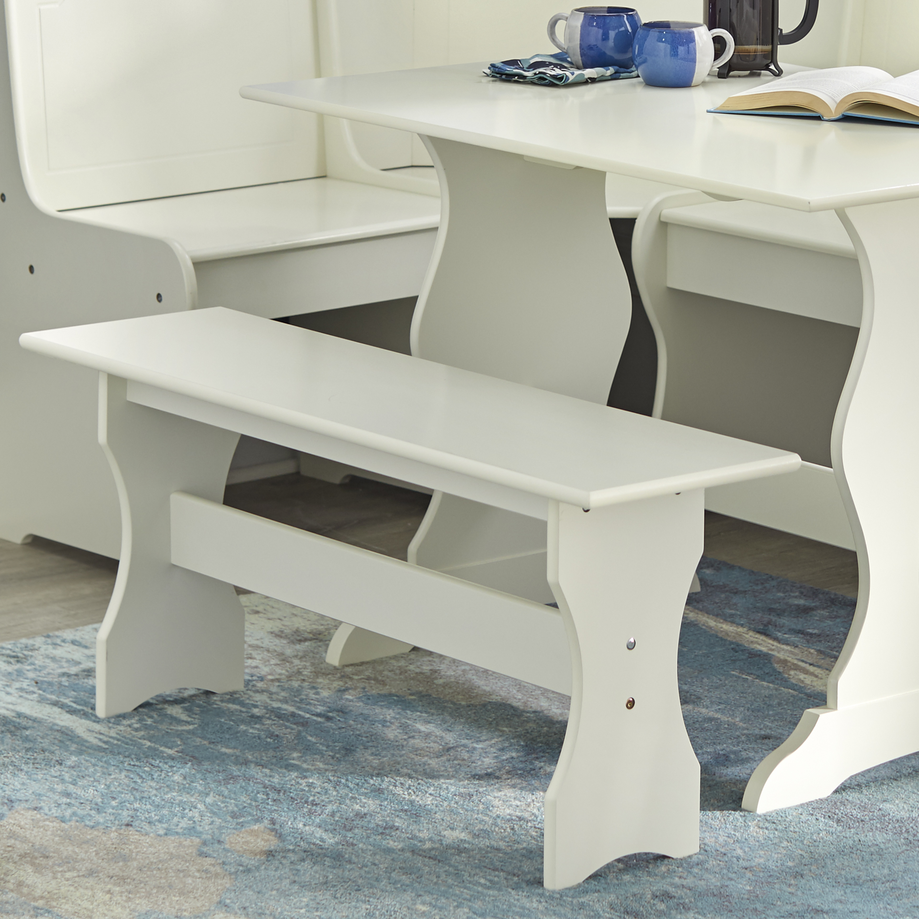 TMS Corner Reversible Dining Breakfast Nook with Storage, White - image 2 of 7