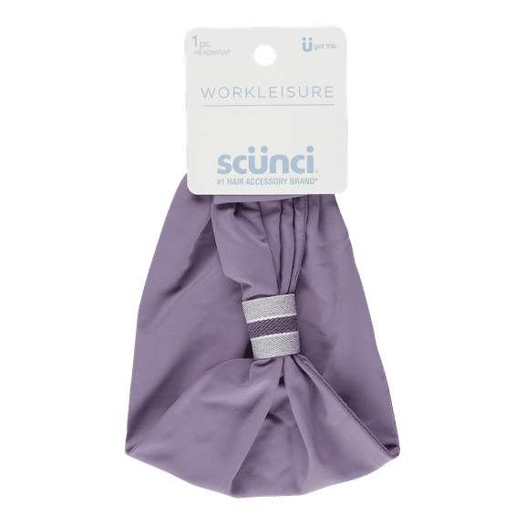 Scunci Workleisure Turban-Twist Headwrap, Purple, 1-Piece