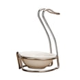 thumbnail image 2 of Soporte de acero inoxidable Macarena mango Largo forma de cisne, 2 of 8