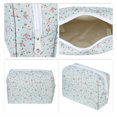 thumbnail image 3 of 1 Pc Bolsa Cosmética Floral Portátil para Mujeres para Vacaciones y Viajes de Negocios Azul de Poliéster, 3 of 3