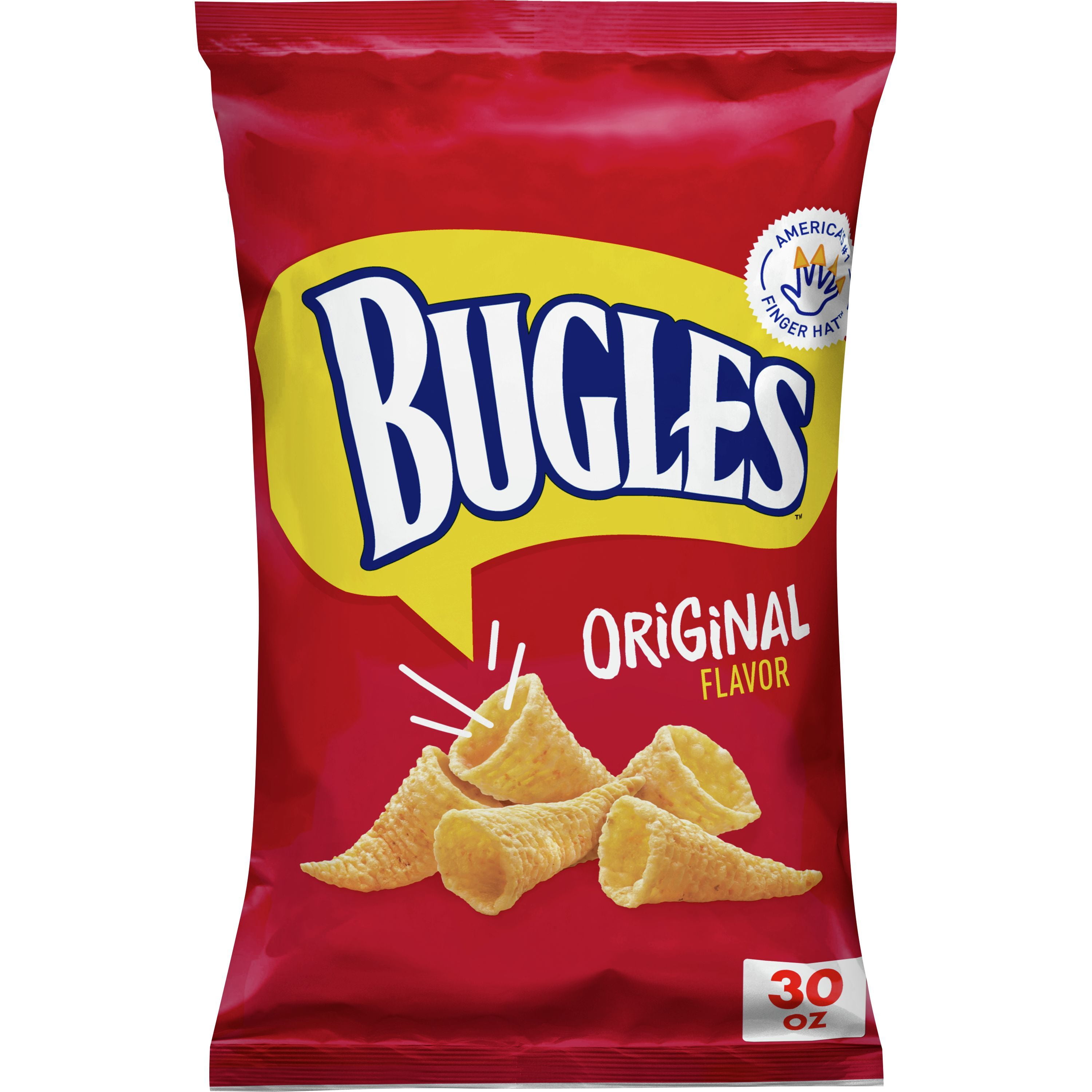 Bugles Crispy Corn Snacks, Original Flavor, Snack Bag, 14 oz