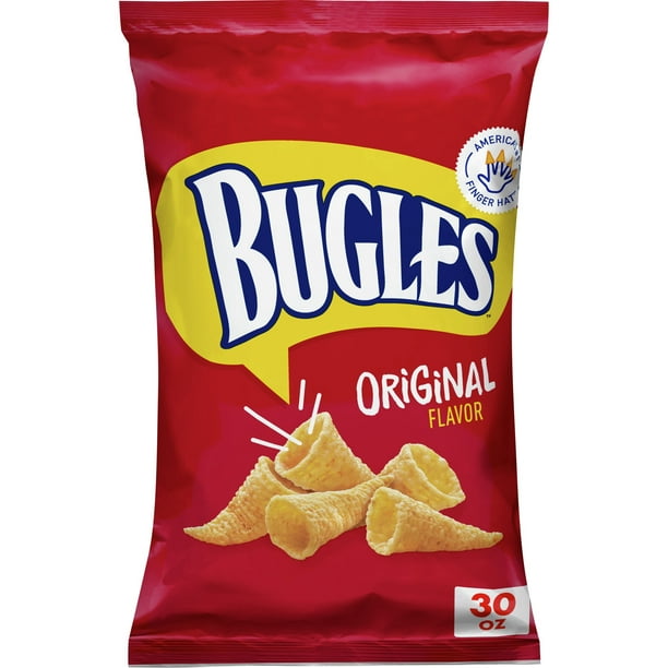 Bugles Crispy Corn Snacks, Original Flavor, Snack Bag, 14 oz