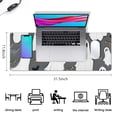 thumbnail image 5 of Long Mouse Pads for Desk,Gray Halloween Ghosts Bats and Boo Desk Mats on Top Of Desks, Desk Mouse Pad Extra Large with 3mm Non-Slip Base and Stitched Edge for Gaming,Office,Work,Home 31.5"x11.8", 5 of 6