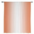 thumbnail image 2 of Orange Ombre Semi Sheer Curtains Drapes for Living Room, Bedroom, French Doors Window 54 Inches Long, Modern Gradient Abstract Art Rod Pocket Chiffon Curtain Drapery Voile Draperies Panel, 2 of 6
