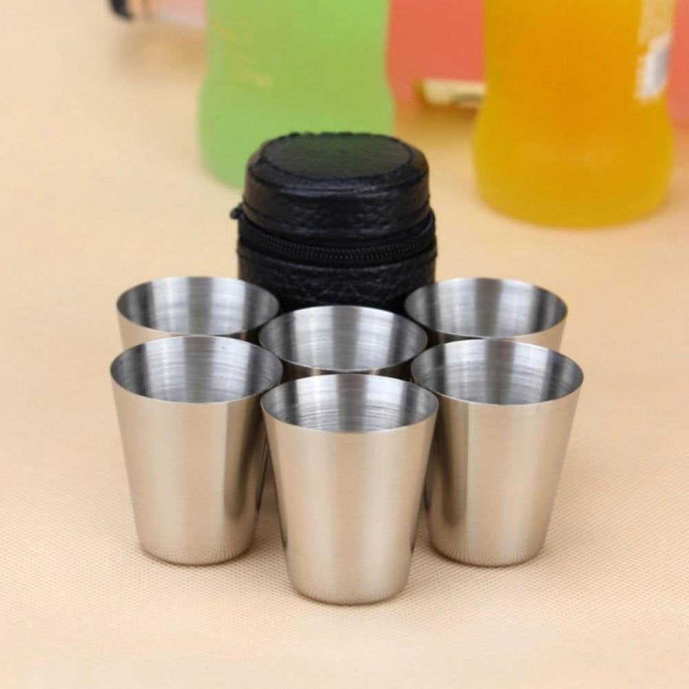 Lot De 12 Verres à Shot Inox 304 – 30 Ml – Pour Whisky, Expresso, Camping