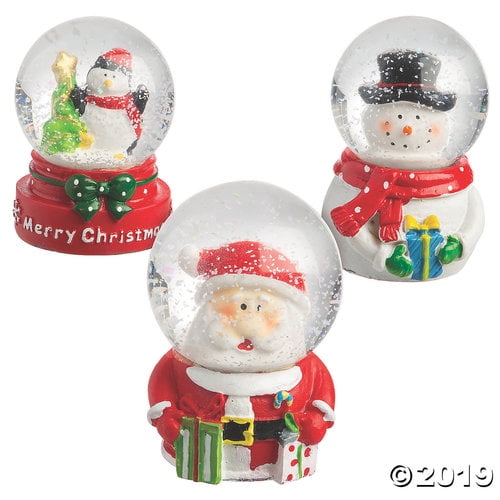 Mini Christmas Snow Globe Set