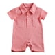 thumbnail image 1 of Gibobby Mameluco para niña Bebé Verano Color Sólido Traje de Escalada Manga Corta Solapa Tela Transpirable Casual Salir(Rosa, 24-36 Meses), 1 of 4