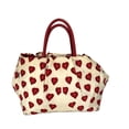 thumbnail image 2 of Pre-Owned PRADA Prada Heart Logo Handbag Bag Bicolor Tote Leather Nylon Women's White (Fair), 2 of 16